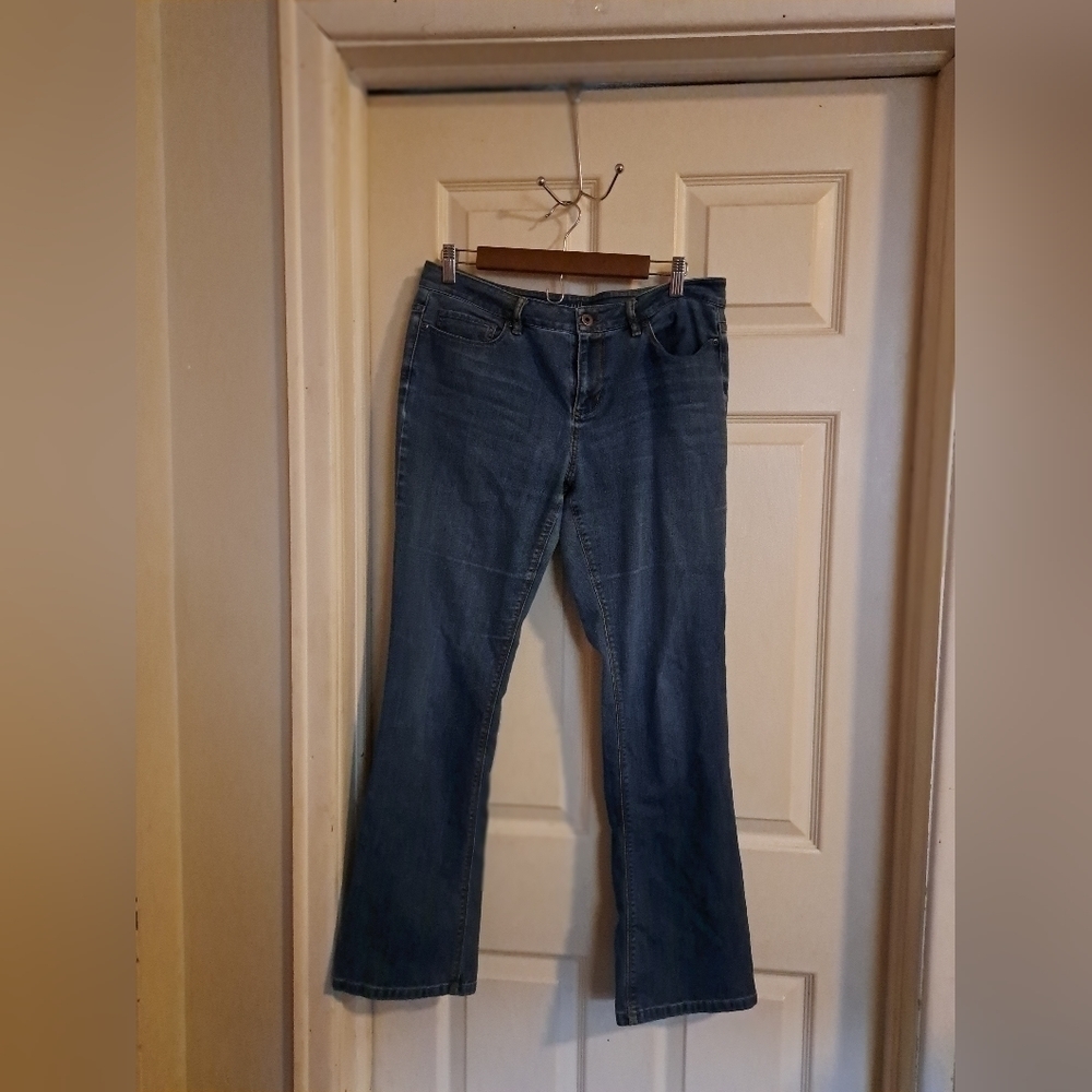 J.jill blue jeans size stretch 10 slim boot cut